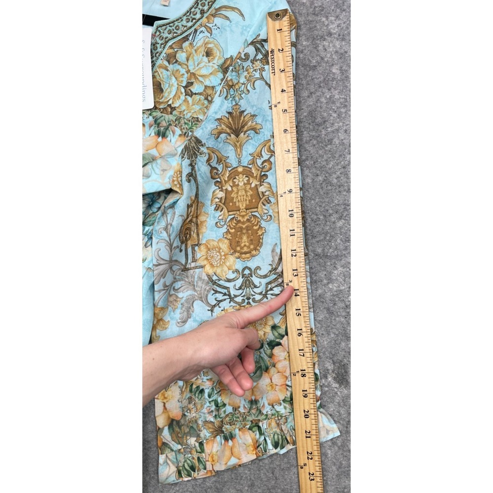 Soft Surroundings Baroque Maxi Dress Blue XL New - Picture 13 of 16